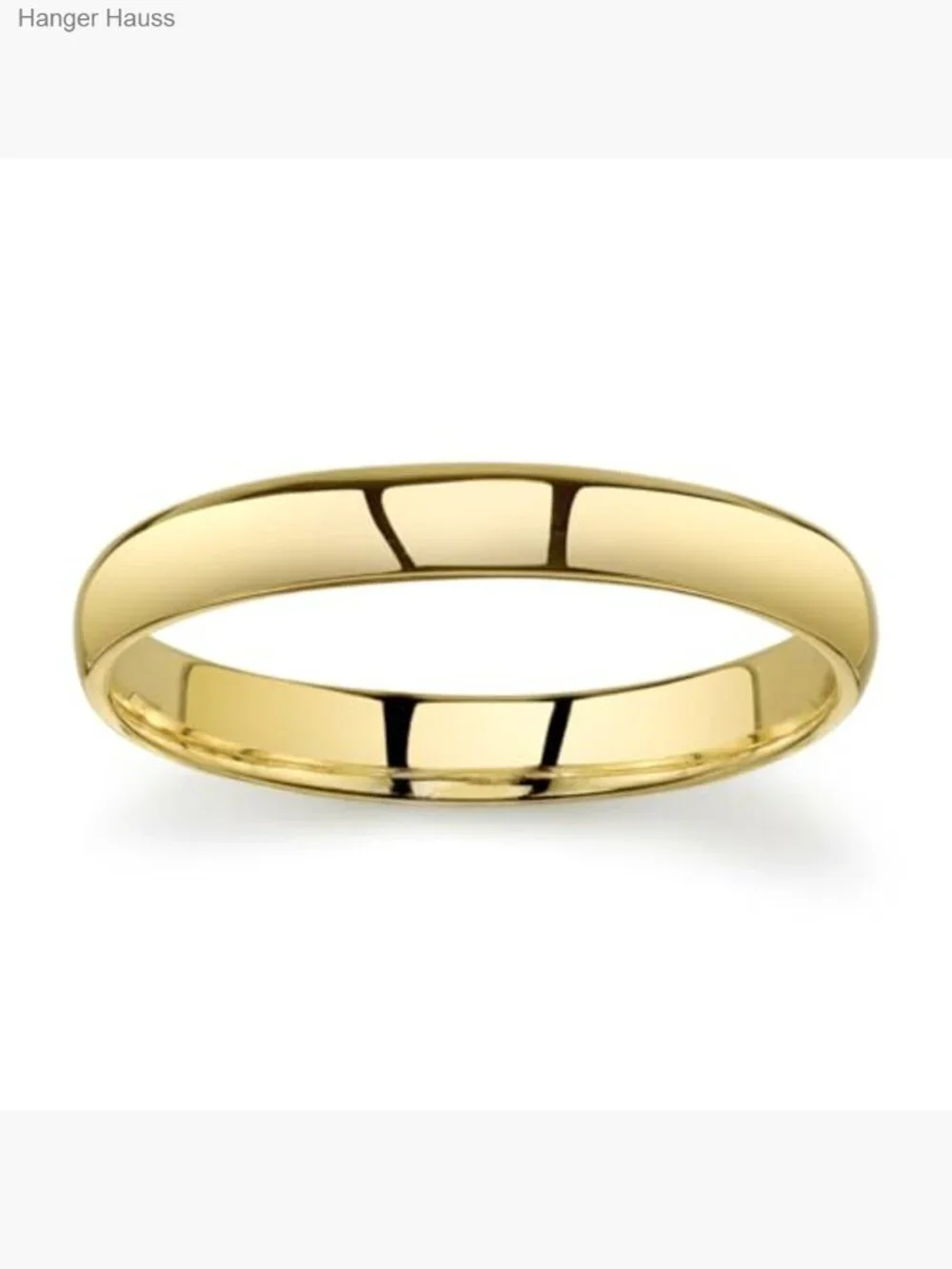 New 10K Yellow Gold Classic Men's Wedding Band - Polished Finish